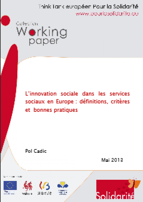 image couverture innovation sociale dans les services sociaux en Europe : définitions, critères et bonnes pratiques